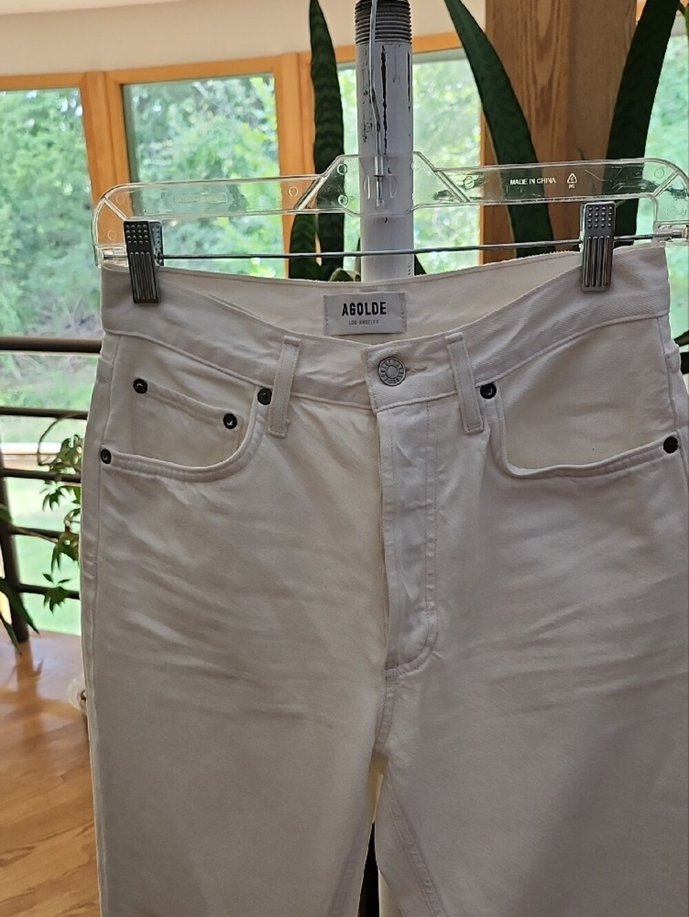 AGOLDE Riley High Rise Straight Leg Jeans Button Fly - Picture 2 of 9